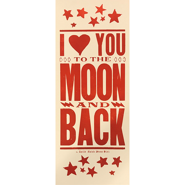 I Love U To The Moon And Back Couples Canvas, Love Lilo and Stitch Poster