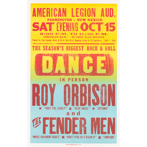 Roy Orbison Poster – Hatch Show Print