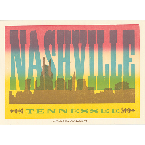 Nashville Sunset Skyline Poster – Hatch Show Print
