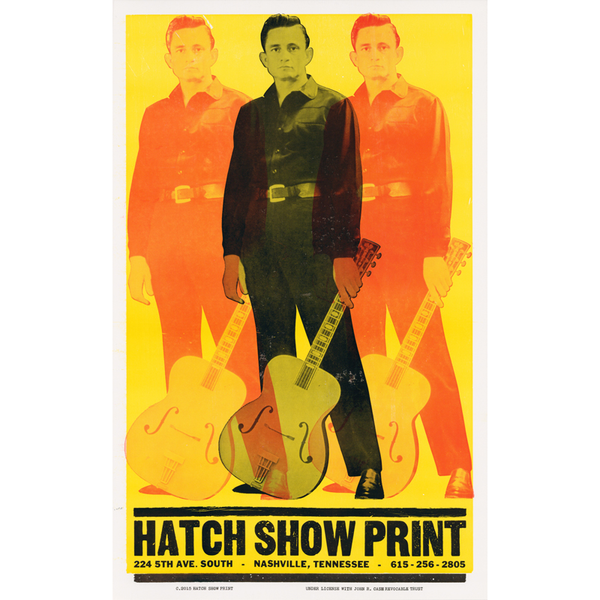 Triple Johnny Cash Poster – Hatch Show Print