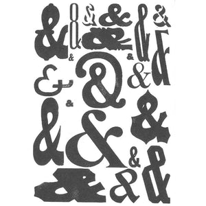 One Color Alphabet Letter Postcard