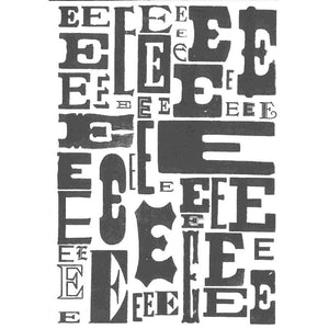 One Color Alphabet Letter Postcard