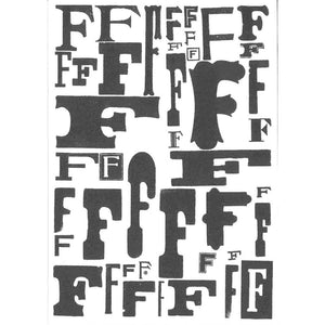 One Color Alphabet Letter Postcard