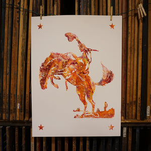 Hand-Inked Rodeo Print