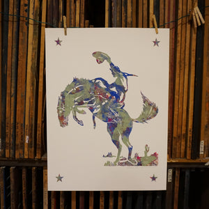 Hand-Inked Rodeo Print