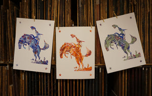 Hand-Inked Rodeo Print