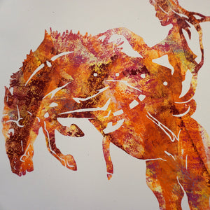 Hand-Inked Rodeo Print