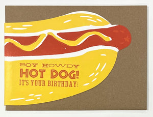Hot Dog Birthday Card