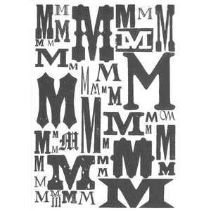 One Color Alphabet Letter Postcard