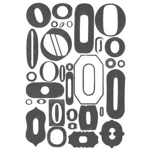 One Color Alphabet Letter Postcard