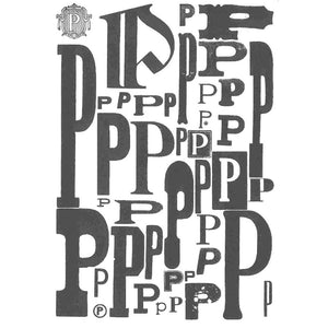 One Color Alphabet Letter Postcard