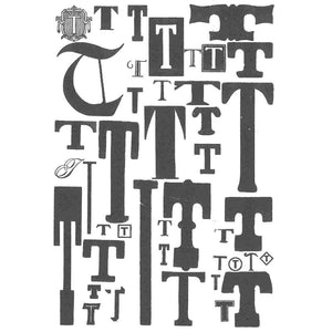 One Color Alphabet Letter Postcard