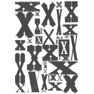 One Color Alphabet Letter Postcard