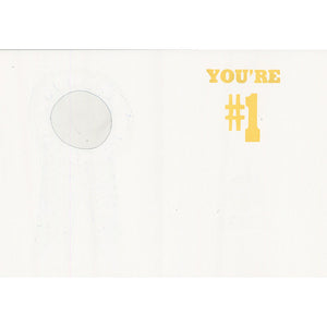 You're #1 Ribbon Die Cut Card