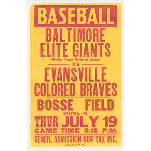 Baltimore vs. Evansville Poster