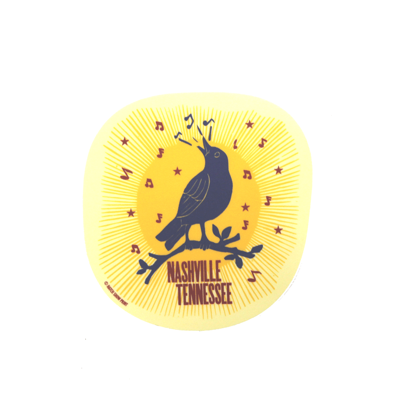 Blue Song Bird Sticker – Hatch Show Print