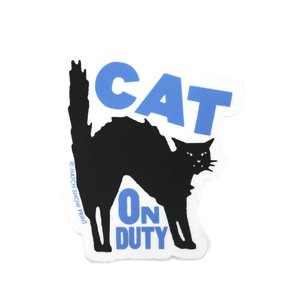 Cat On Duty Sticker