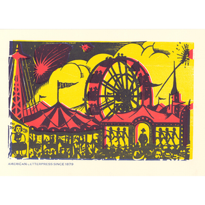 Ferris Wheel Window Card Poster