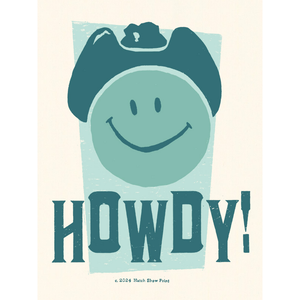 Howdy Smiley Cowboy Poster