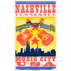 Nashville Music City USA Poster – Hatch Show Print Nashville Music City USA Poster – Hatch Show Print