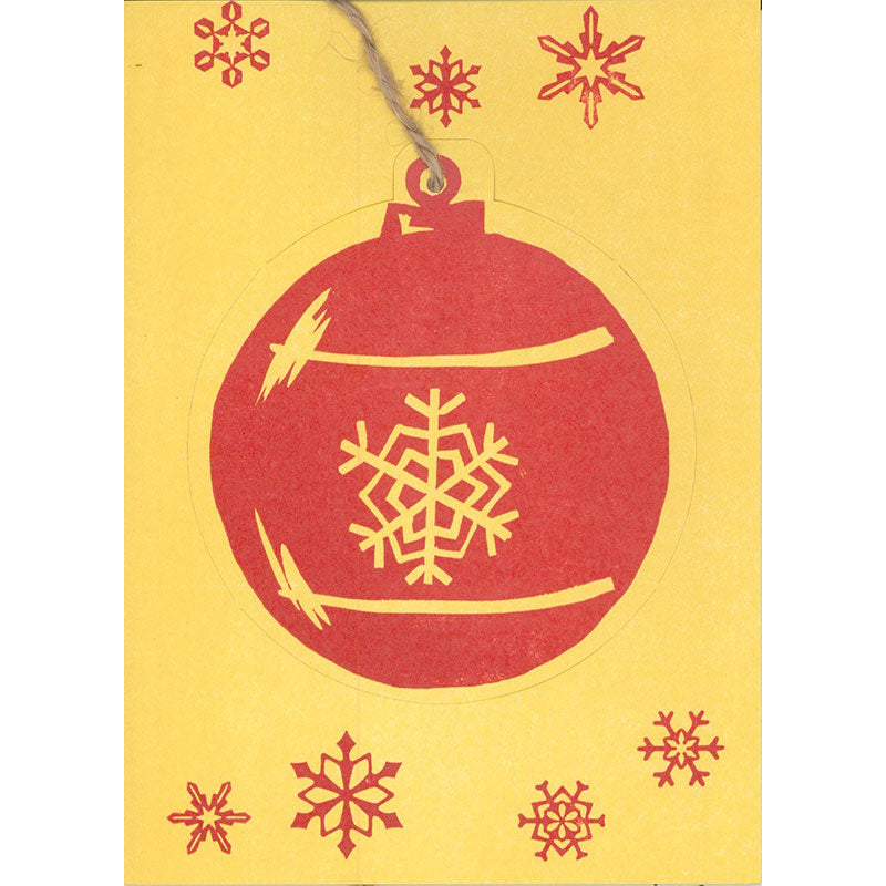Snowflake Ornament Die Cut Card