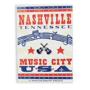 Music City USA Crossed Guitars Enamel Pin