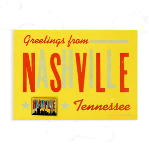 
            
                Load image into Gallery viewer, Greetings From Nashville Enamel Pin
            
        