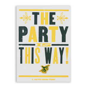 Party This Way Manicule Enamel Pin