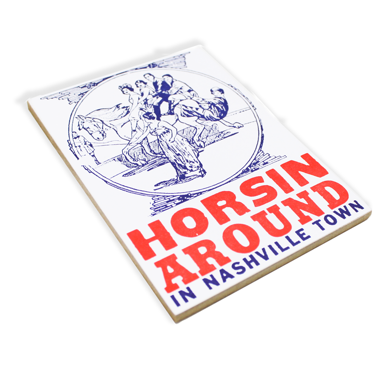 Horsin Around Postcard Plaque