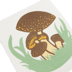 Mushrooms Reusable Dish Cloth Set of 2