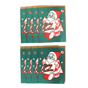 Sandwich Board Santa Card Set