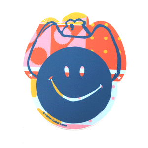 Cowboy Smiley Face Sticker