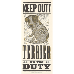 Terrier On Duty Poster