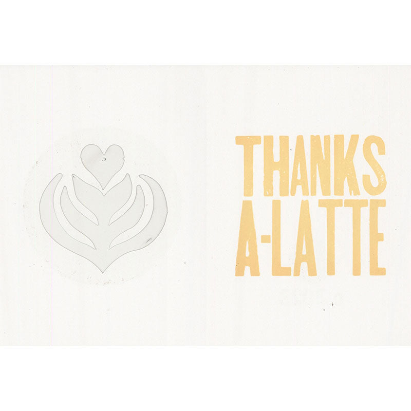 
            
                Load image into Gallery viewer, Thanks A-Latte Die Cut Card
            
        