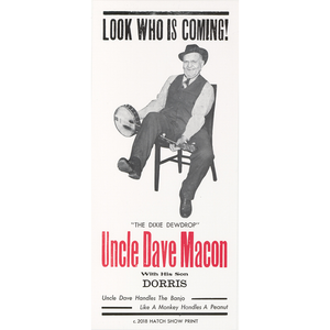 
            
                Load image into Gallery viewer, Uncle Dave Macon Small Poster
            
        