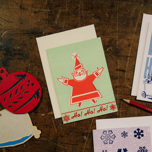 1960s Santa Greeting Card
