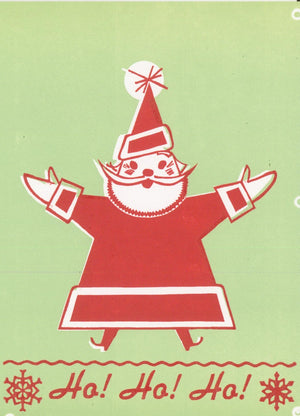 1960s Santa Greeting Card