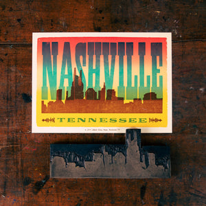 Nashville Sunset Skyline Poster