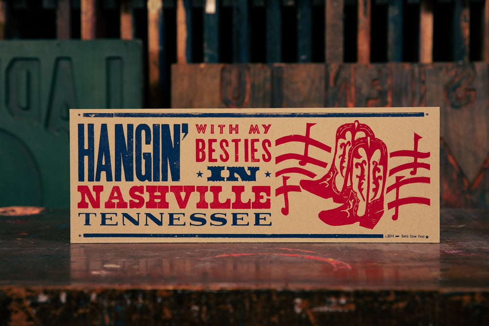 Hangin' With My Besties in Nashville Wood Plaque