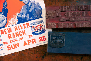 Flatt & Scruggs Red/Blue New River Ranch Poster