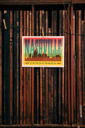 Nashville Sunset Skyline Poster
