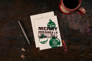 Merry Christmas Ornament Trio Card