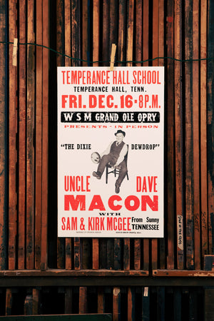 
            
                Load image into Gallery viewer, Uncle Dave Macon Poster
            
        