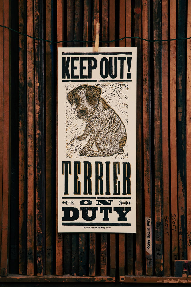 Terrier On Duty Poster