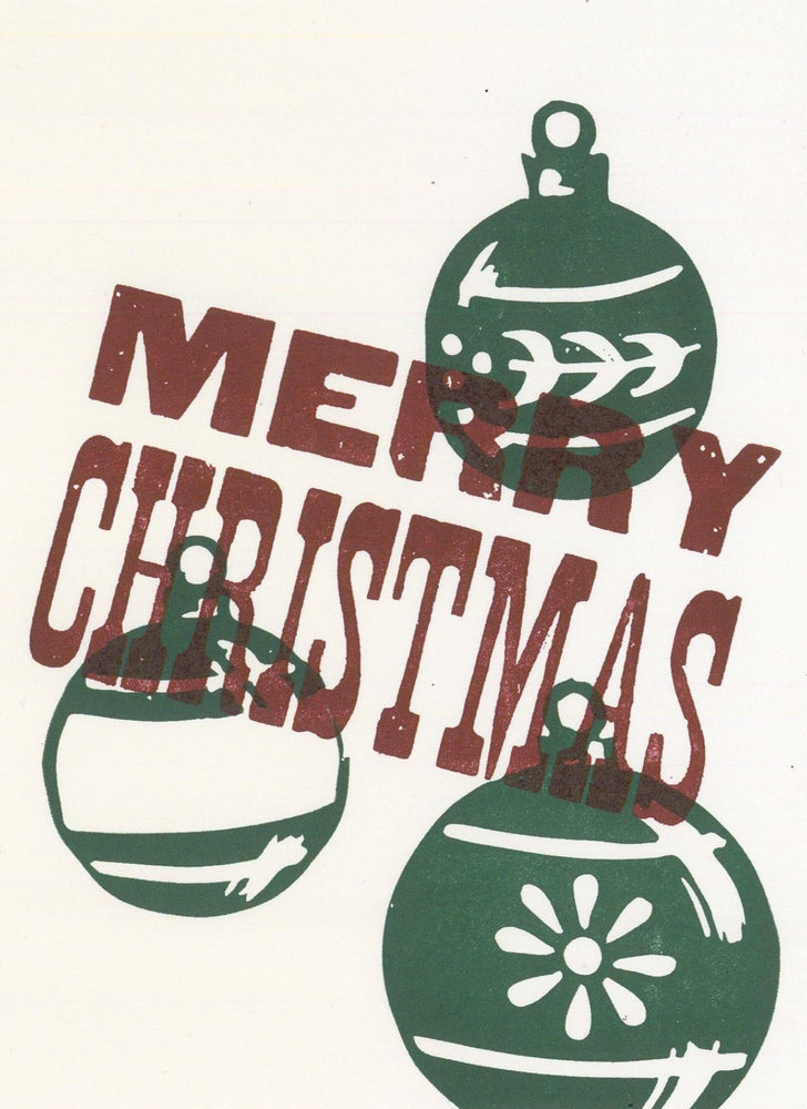 Merry Christmas Ornament Trio Card