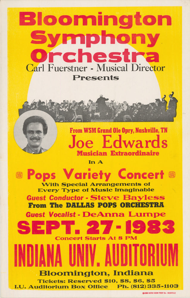 Bloomington Symphony Orchestra Vintage Poster