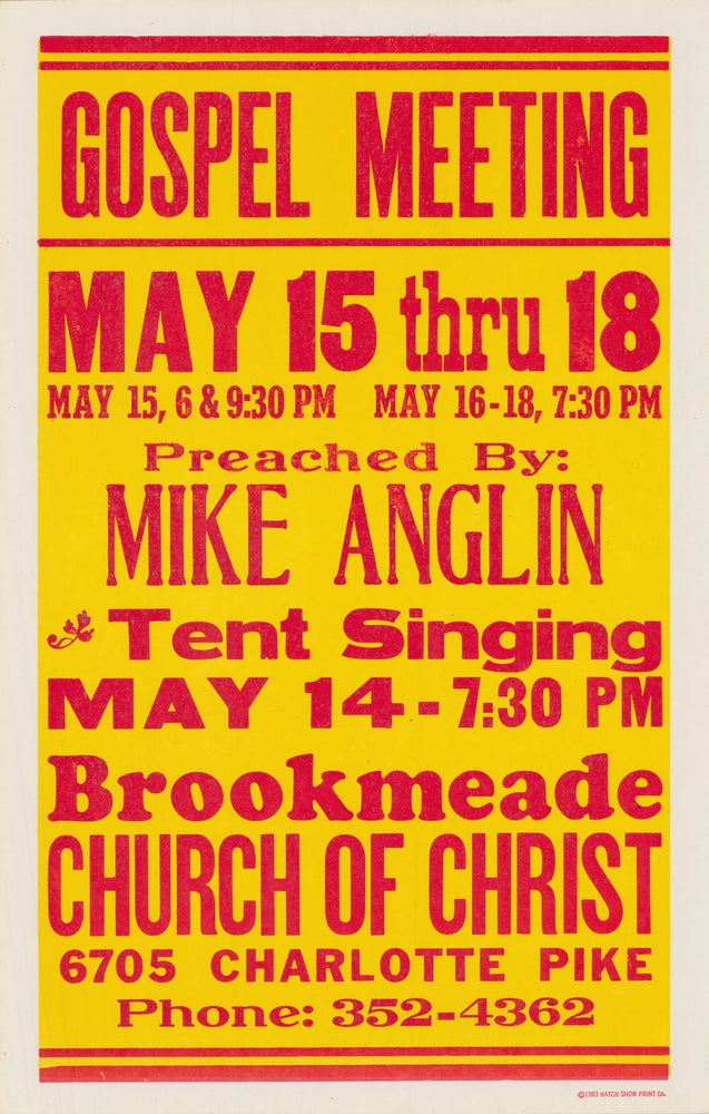 
            
                Load image into Gallery viewer, Gospel Meeting Vintage Poster
            
        
