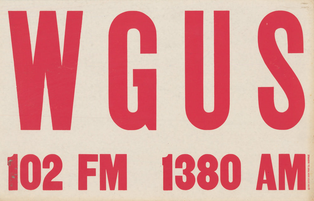 WGUS Radio Vintage Poster