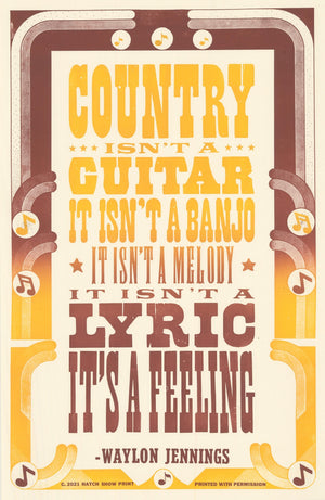 Waylon Jennings Quote Poster
