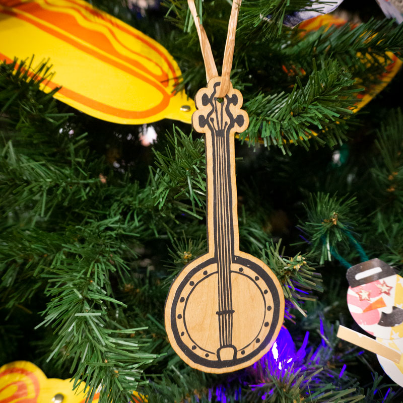 Banjo Wooden Ornament